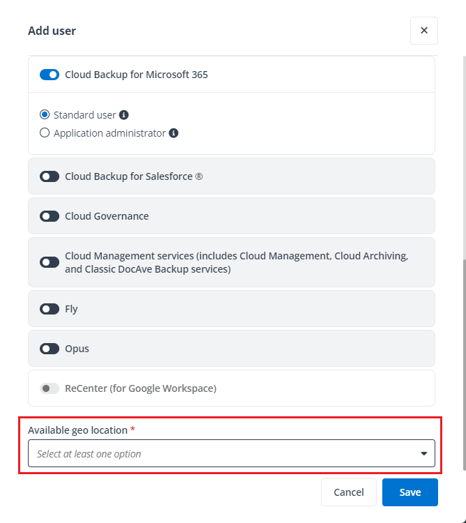 The setting: Available geo location