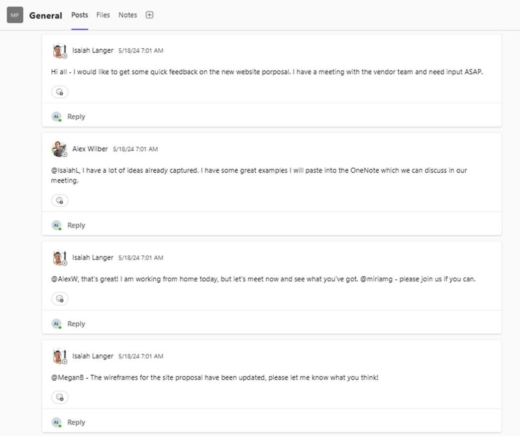  Source conversations.