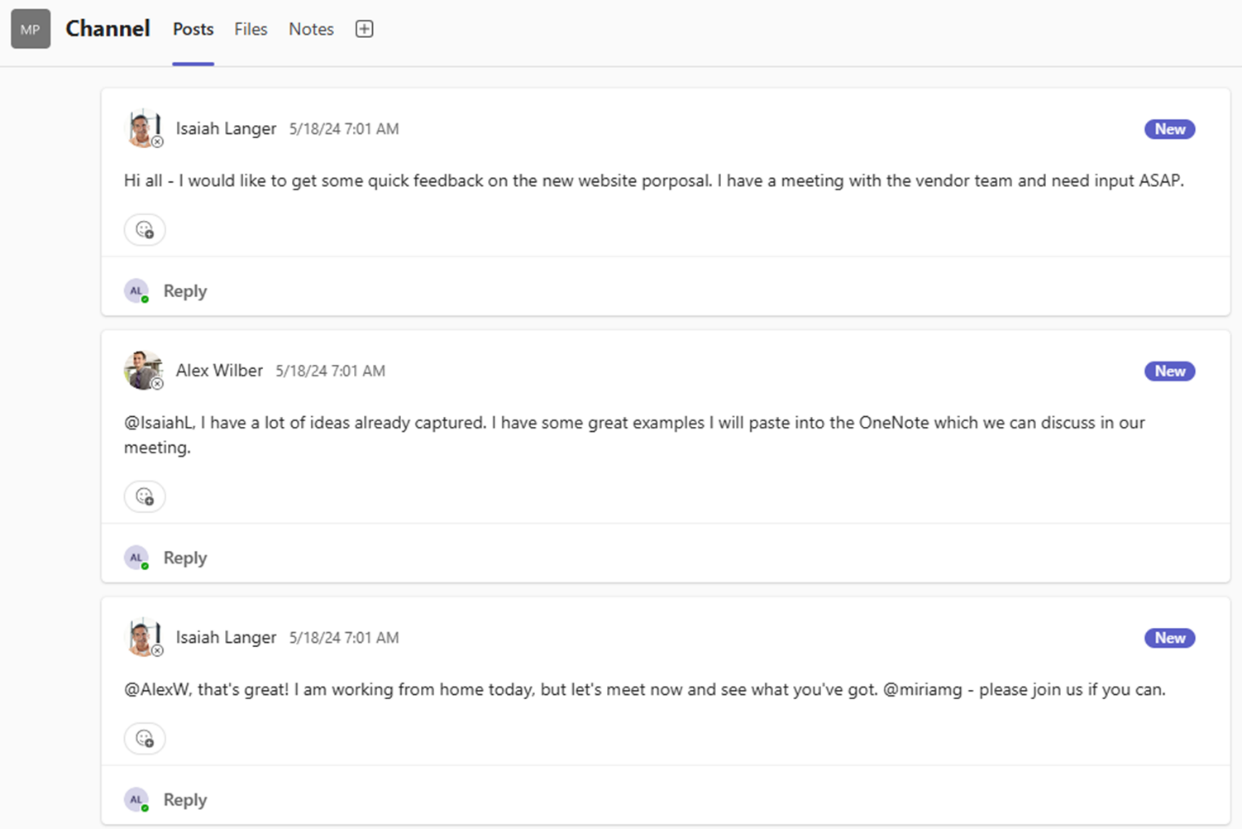 Conversation migrated via the advanced mode.