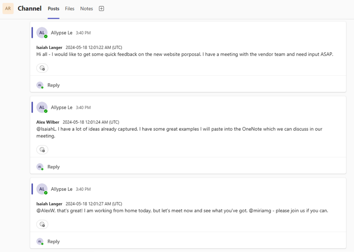 Conversation migrated via the classic mode.