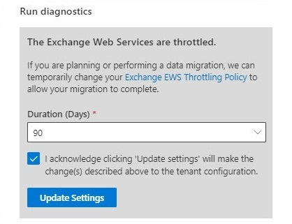 The Support Assistant prepares to lift EWS throttling restrictions.