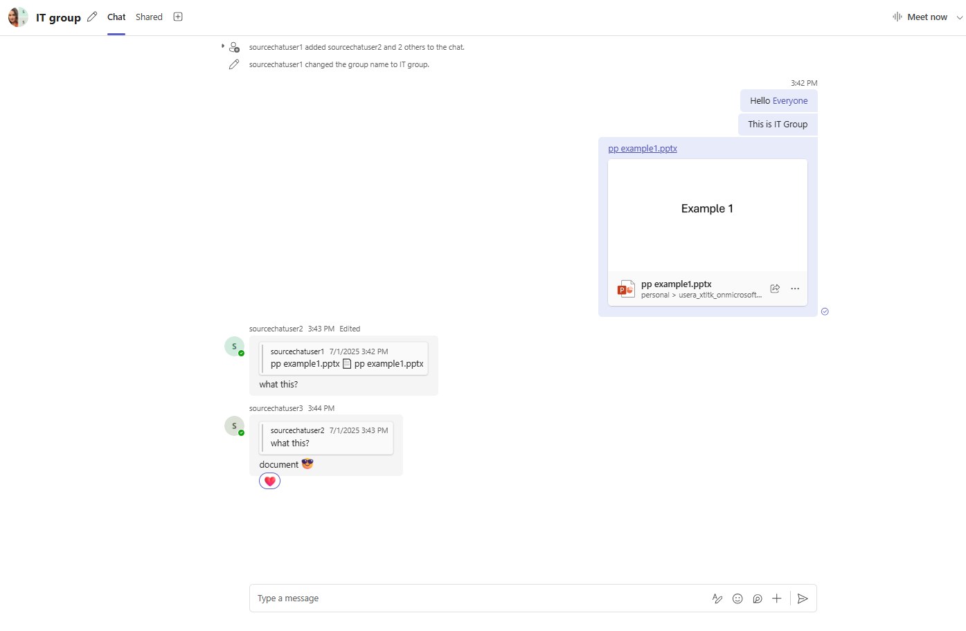 Source named group chat.