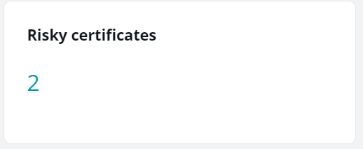 The Risky certificates card.