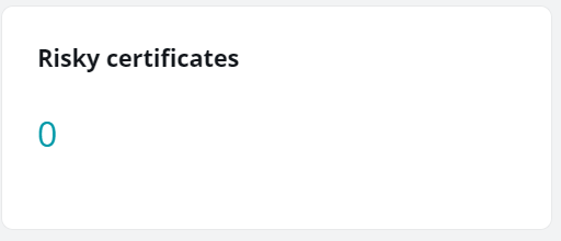 The Risky certificates card.