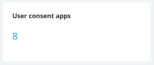 The User consent apps card.