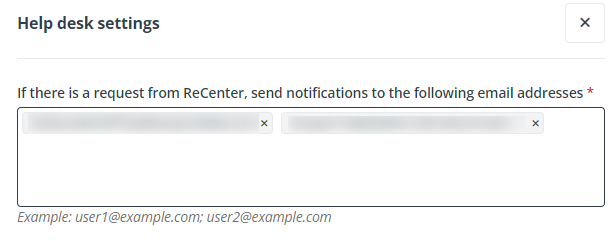 Configuring Help desk settings.
