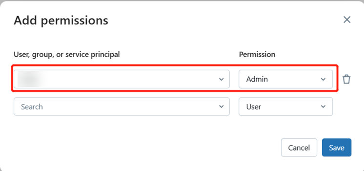 Add Admin permissions.