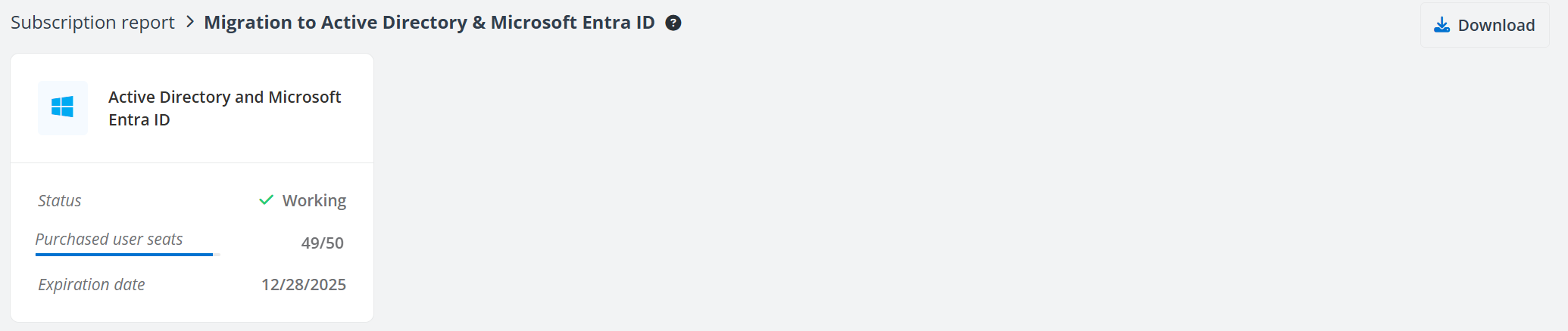 Migration for Active Directory & Microsoft Entra ID tab.