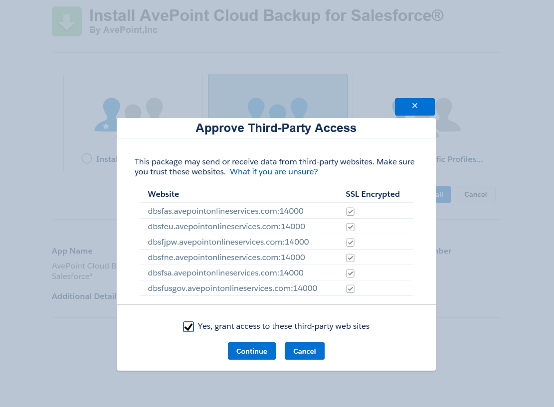 The Approve Third-Party Access window.