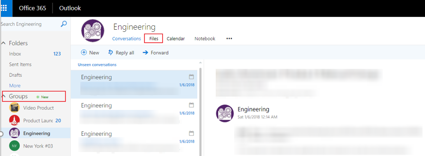 Initializing the property for a Group team site.