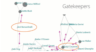 A screen shot of community Network chart - Gatekeepers